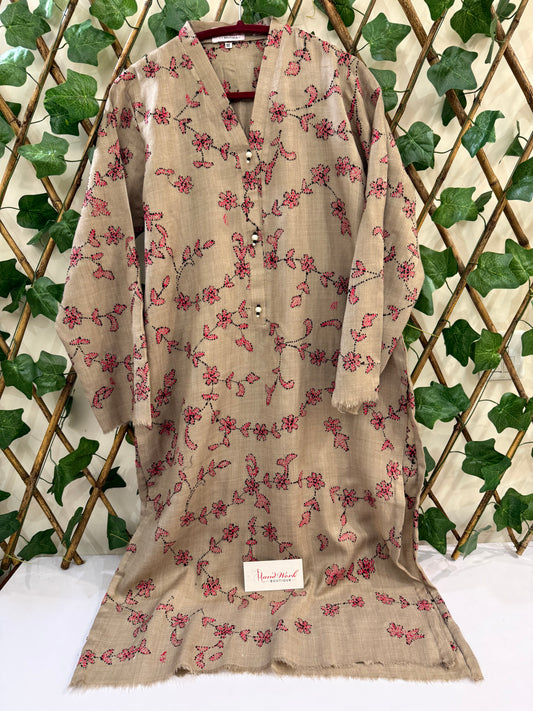 Pashmina kantha kurta size medium