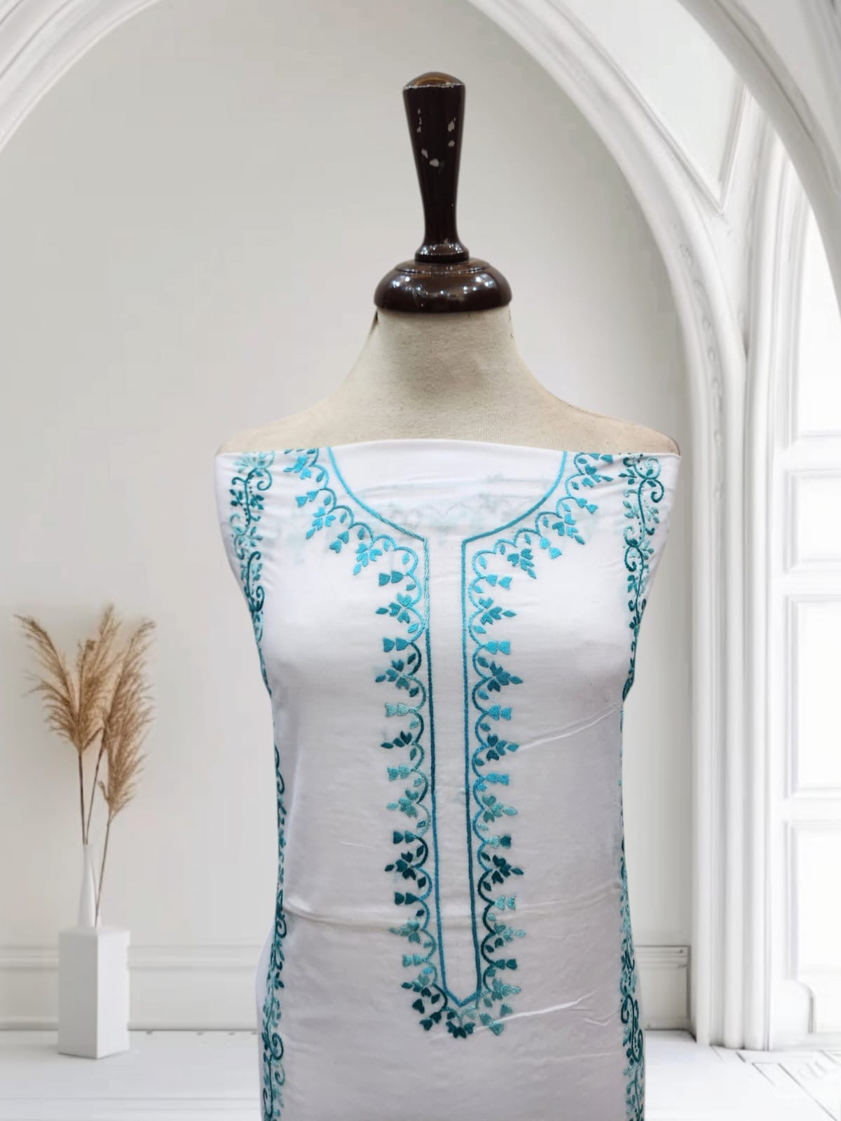 Best for office women’s lawn hand embroidered shirt