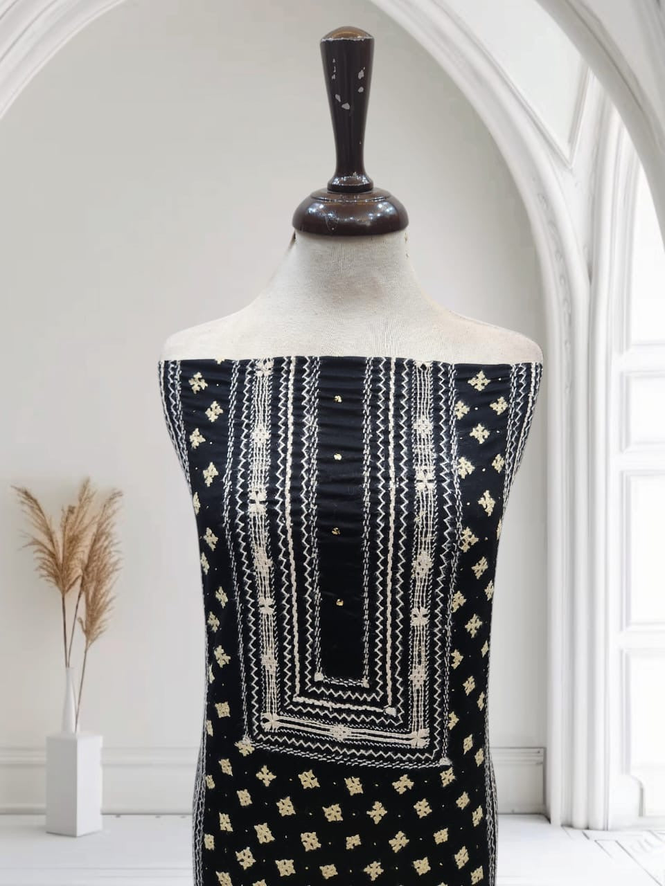 Tarkashi lawn hand embroidered shirt