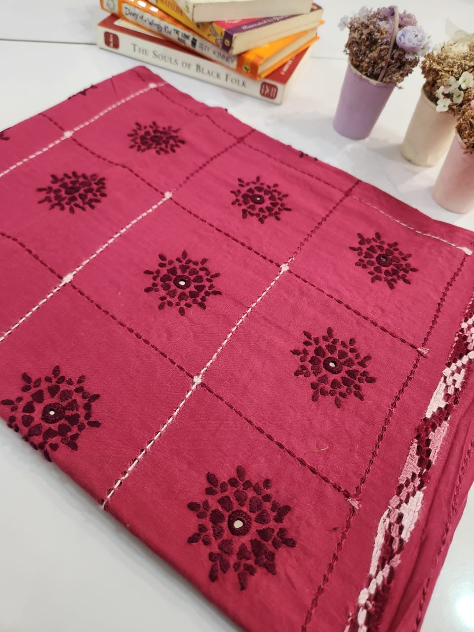 Tarkashi lawn hand embroidered shirt