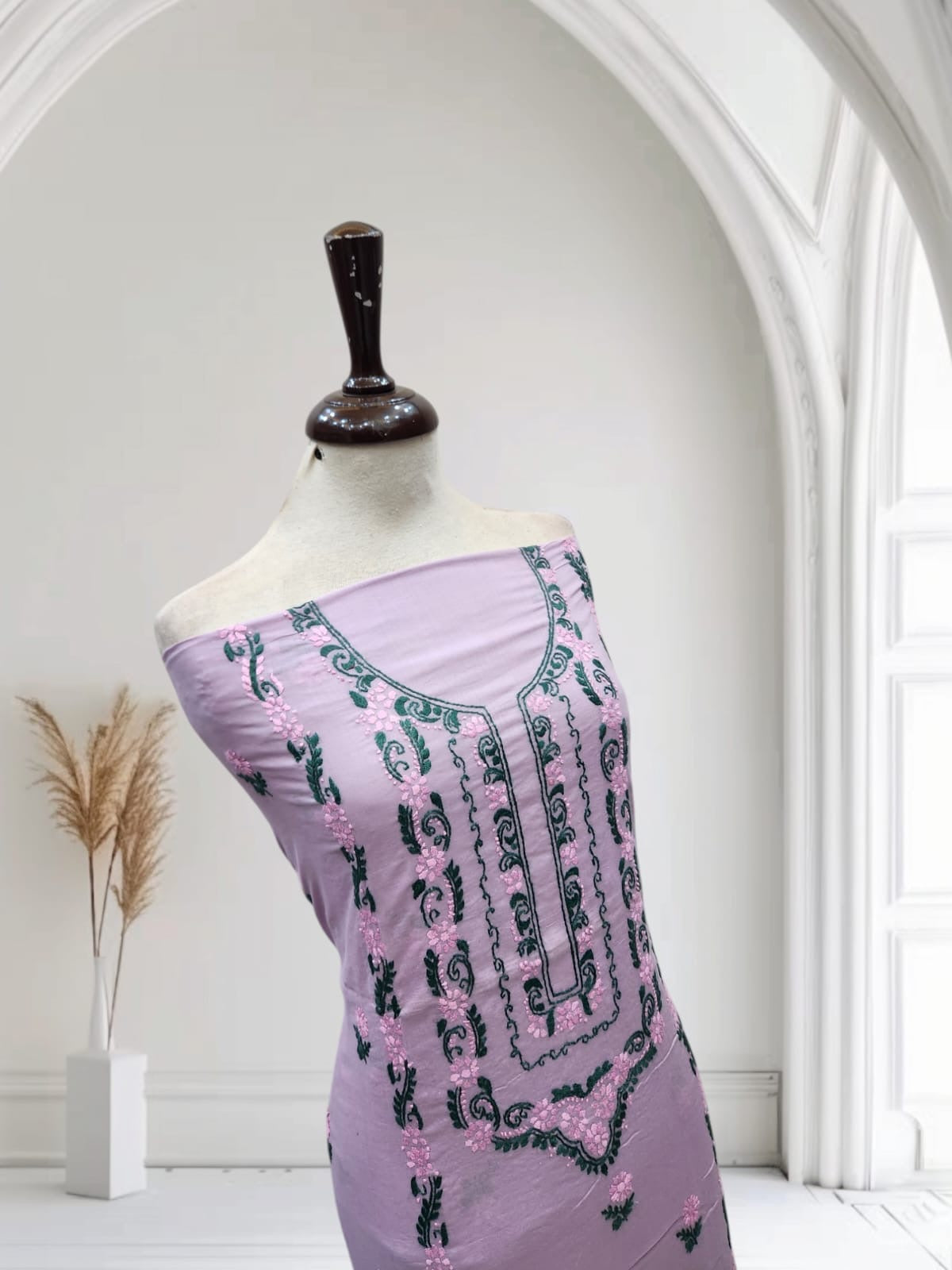 Lawn hand embroidered shirt