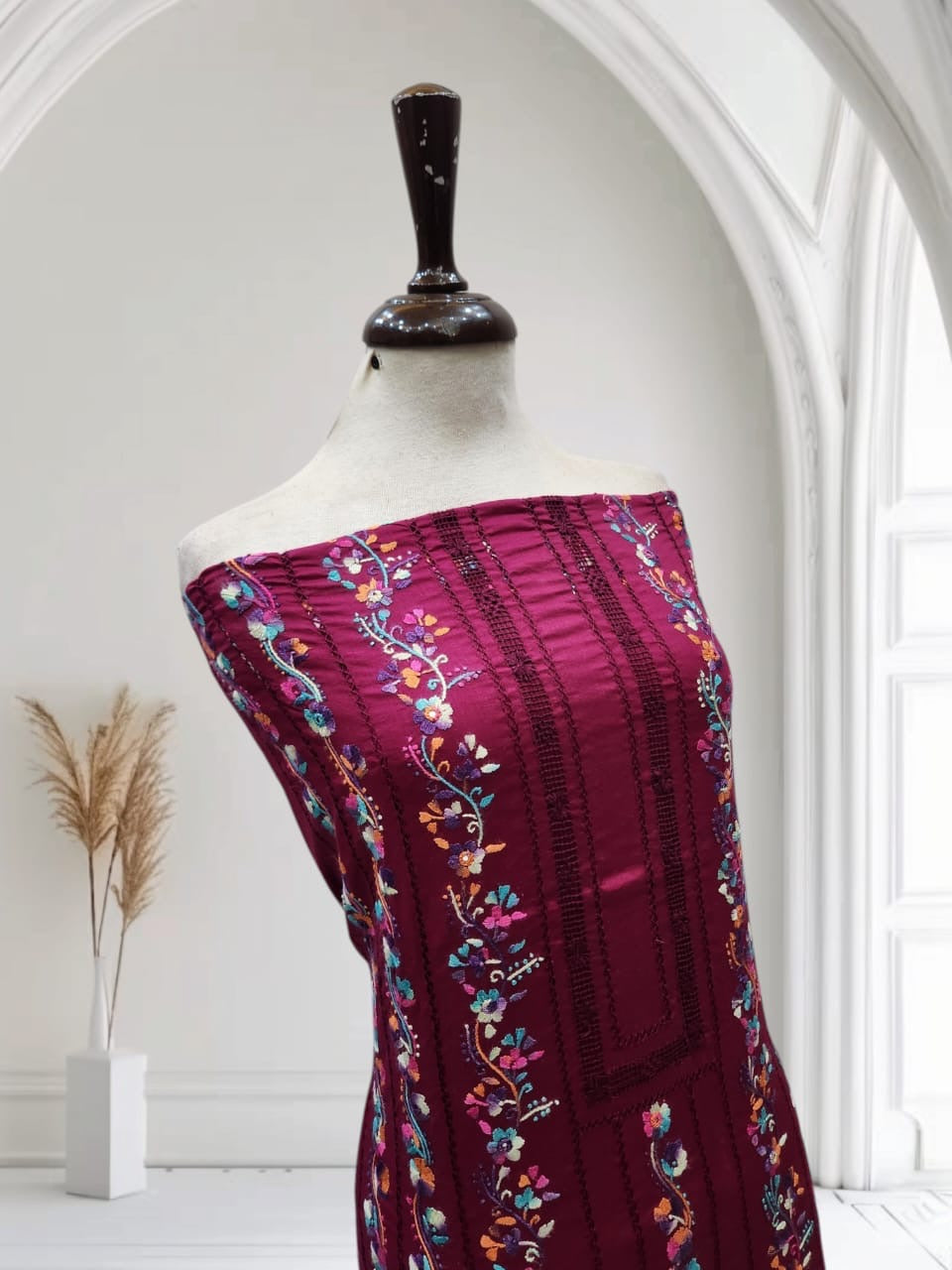 Exclusive Tarkashi lawn hand embroidered shirt