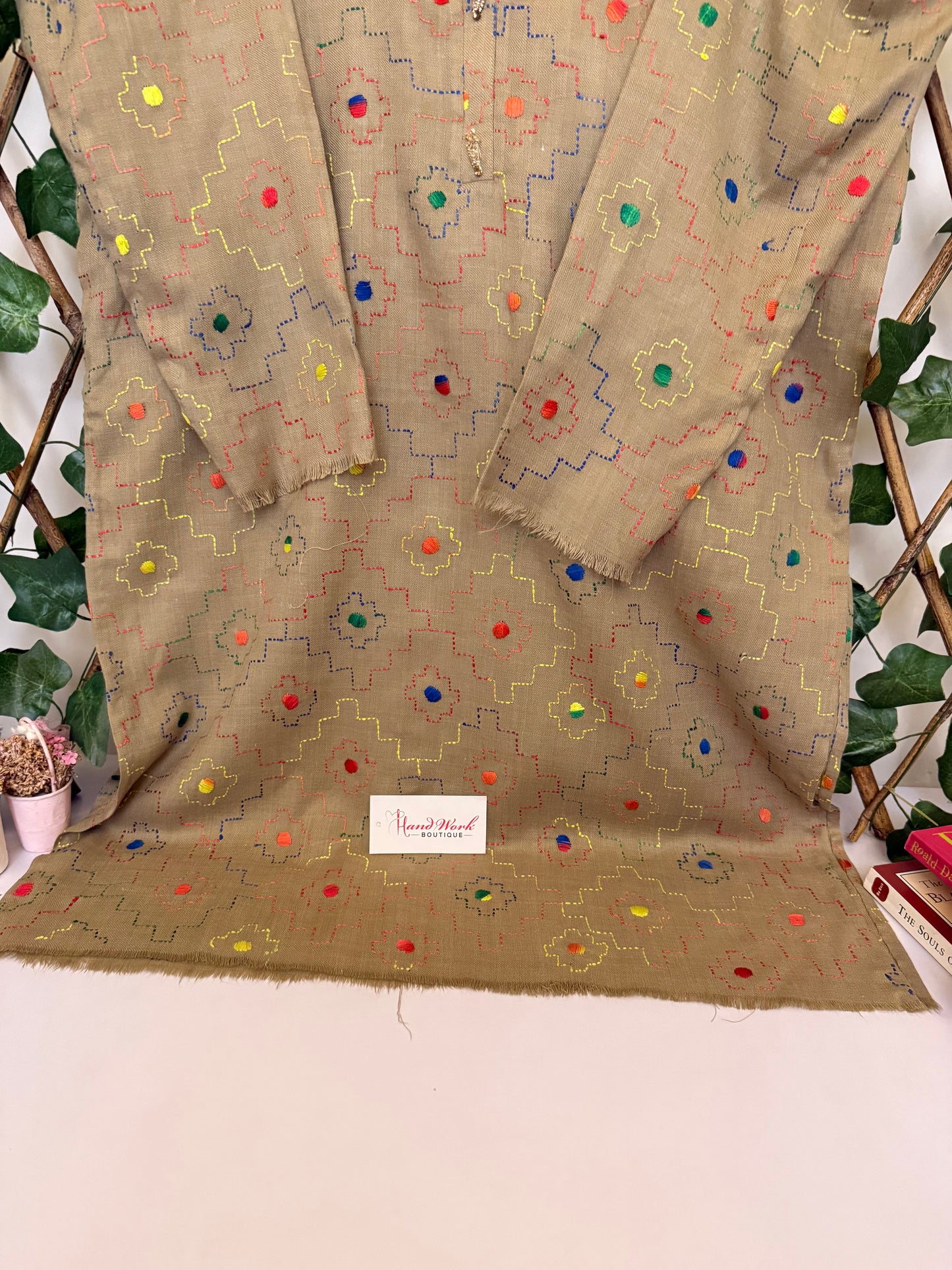 Pashmina kantha kurta size X-Large