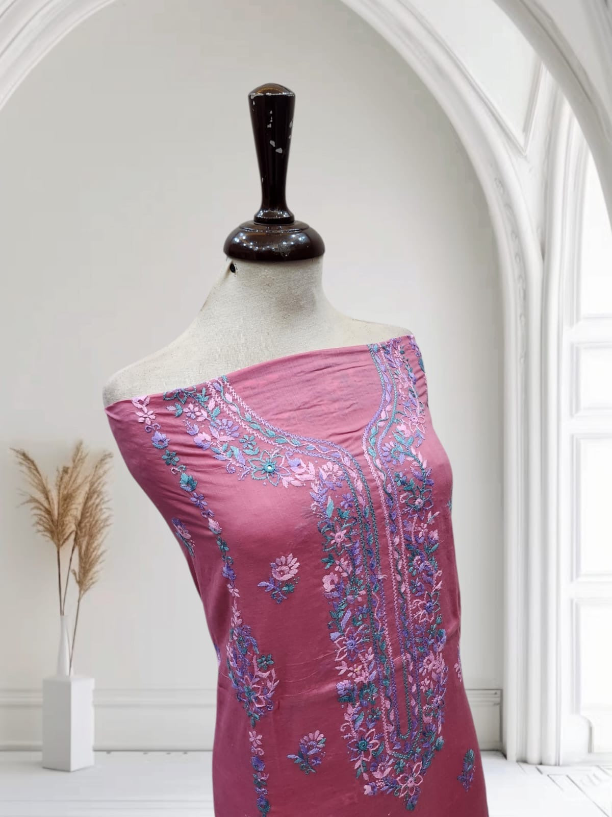 Lawn hand embroidered shirt