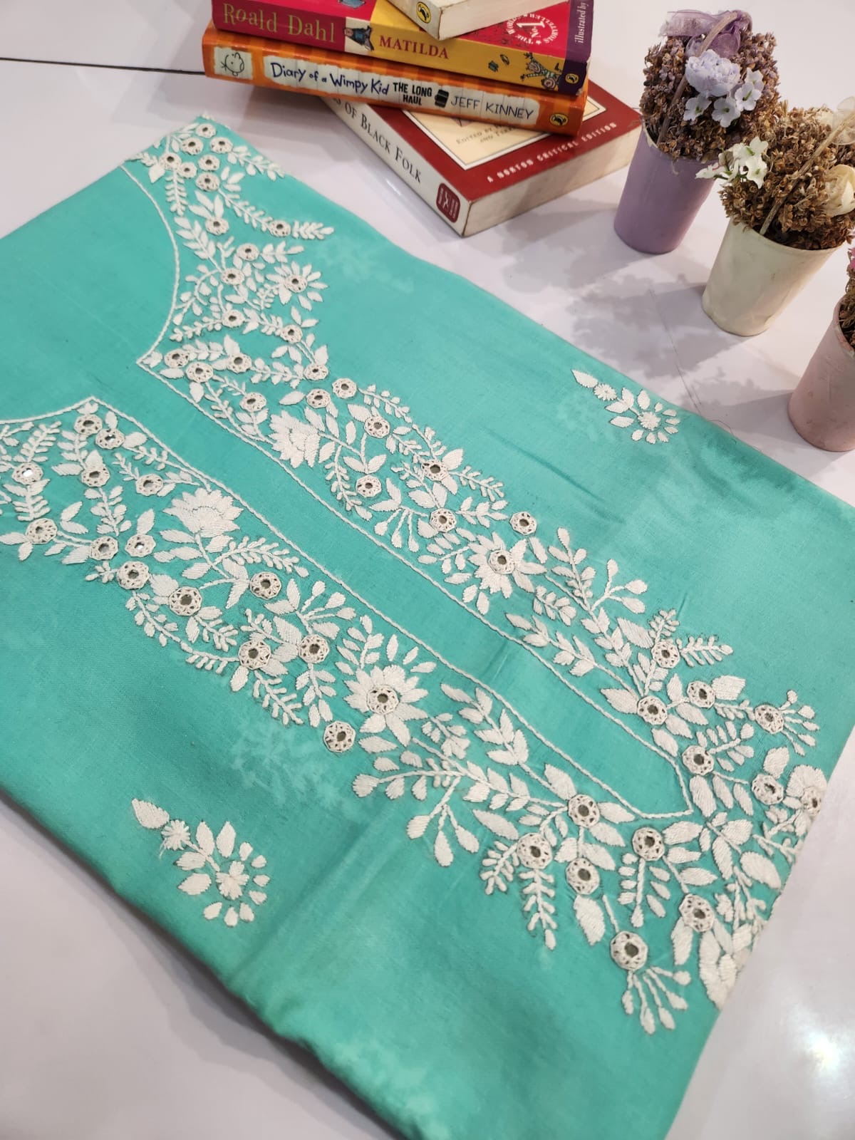 Lawn hand embroidered shirt