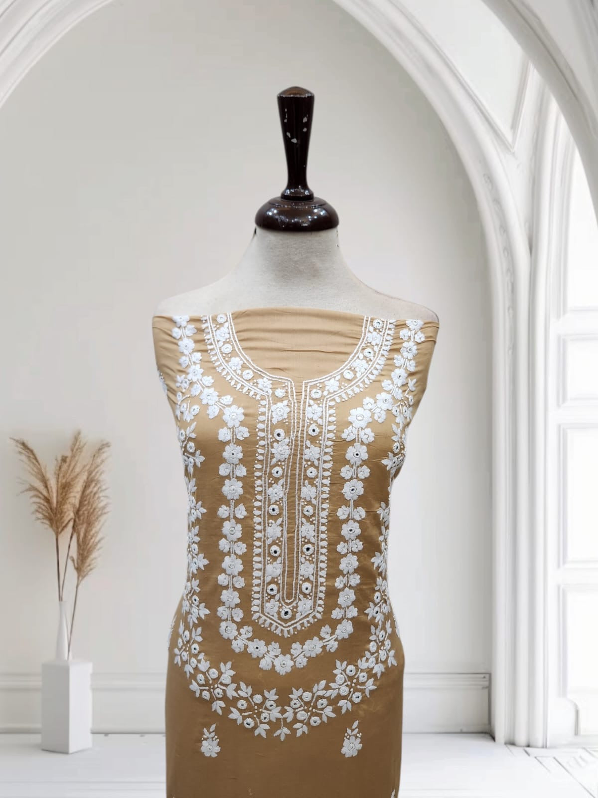 Lawn hand embroidered shirt