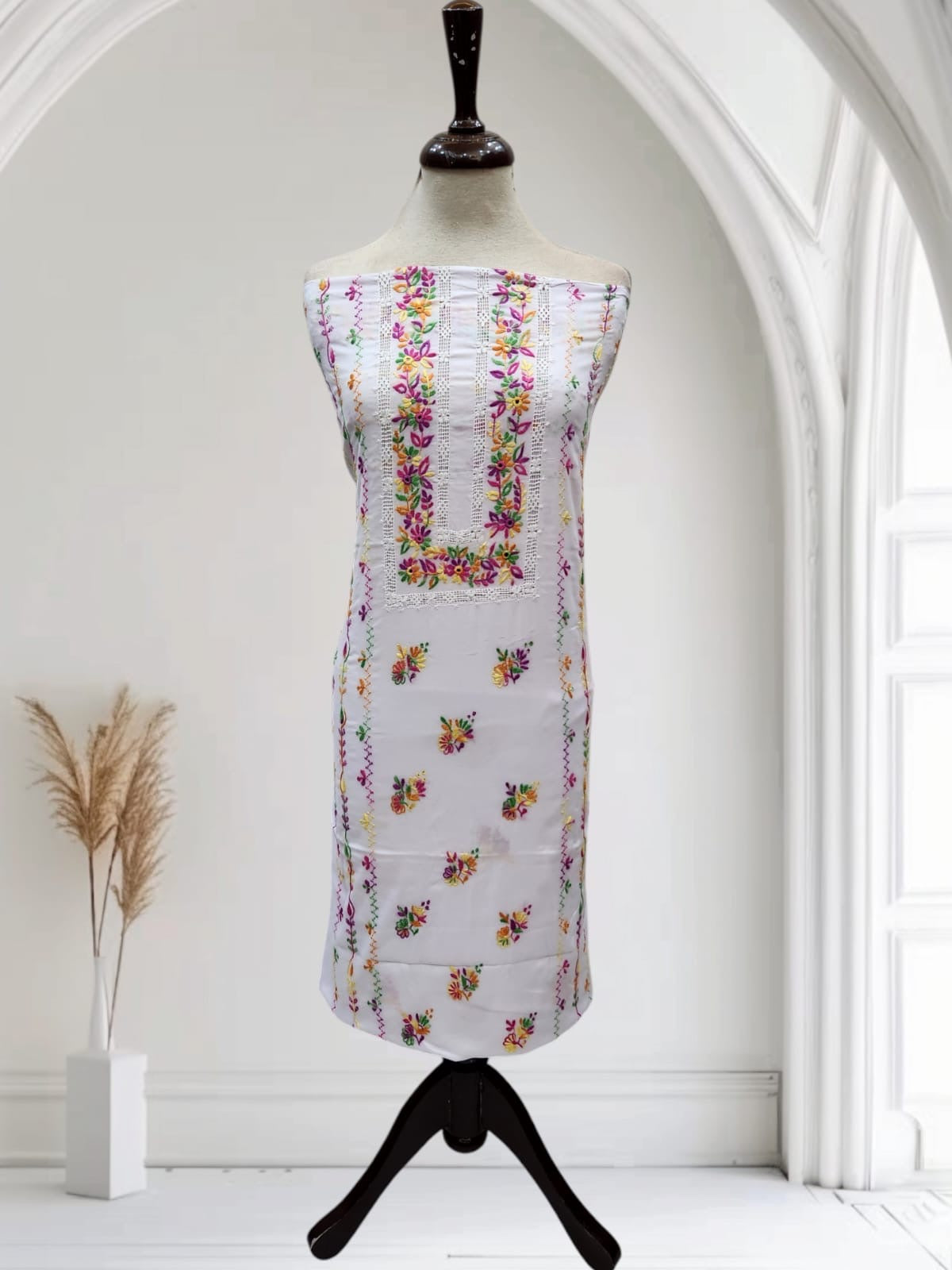 Tarkashi lawn hand embroidered shirt