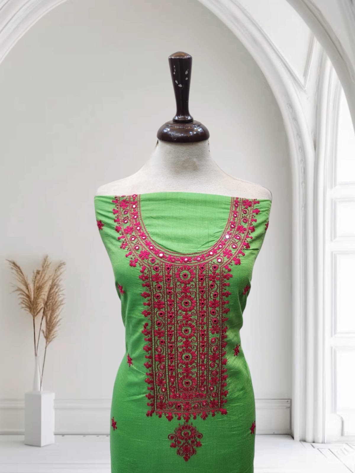 Branded lawn hand embroidered shirt