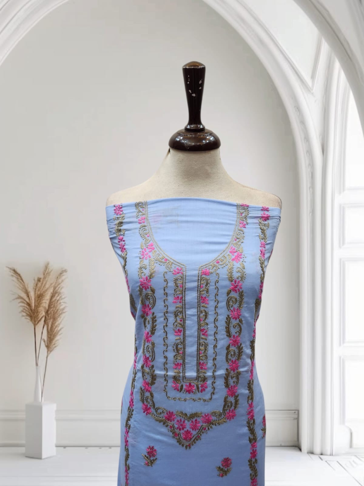 Lawn hand embroidered shirt