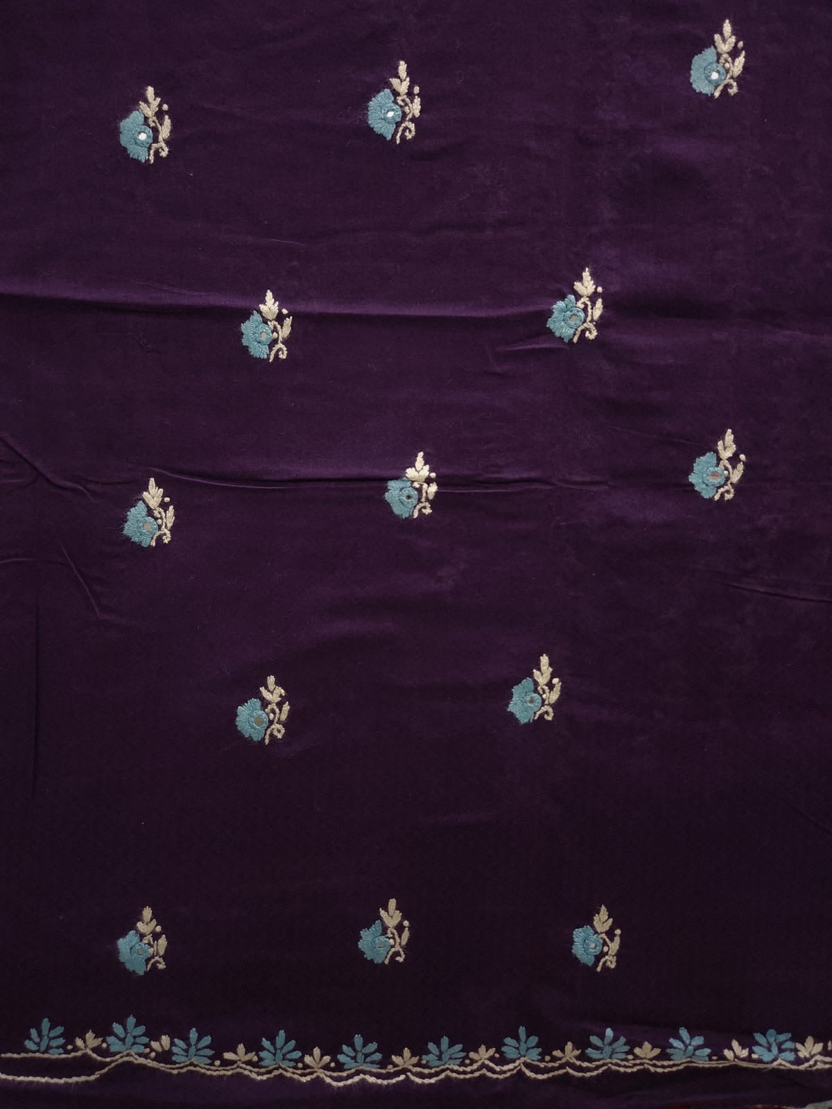 Fast shade lawn hand embroidered shirt