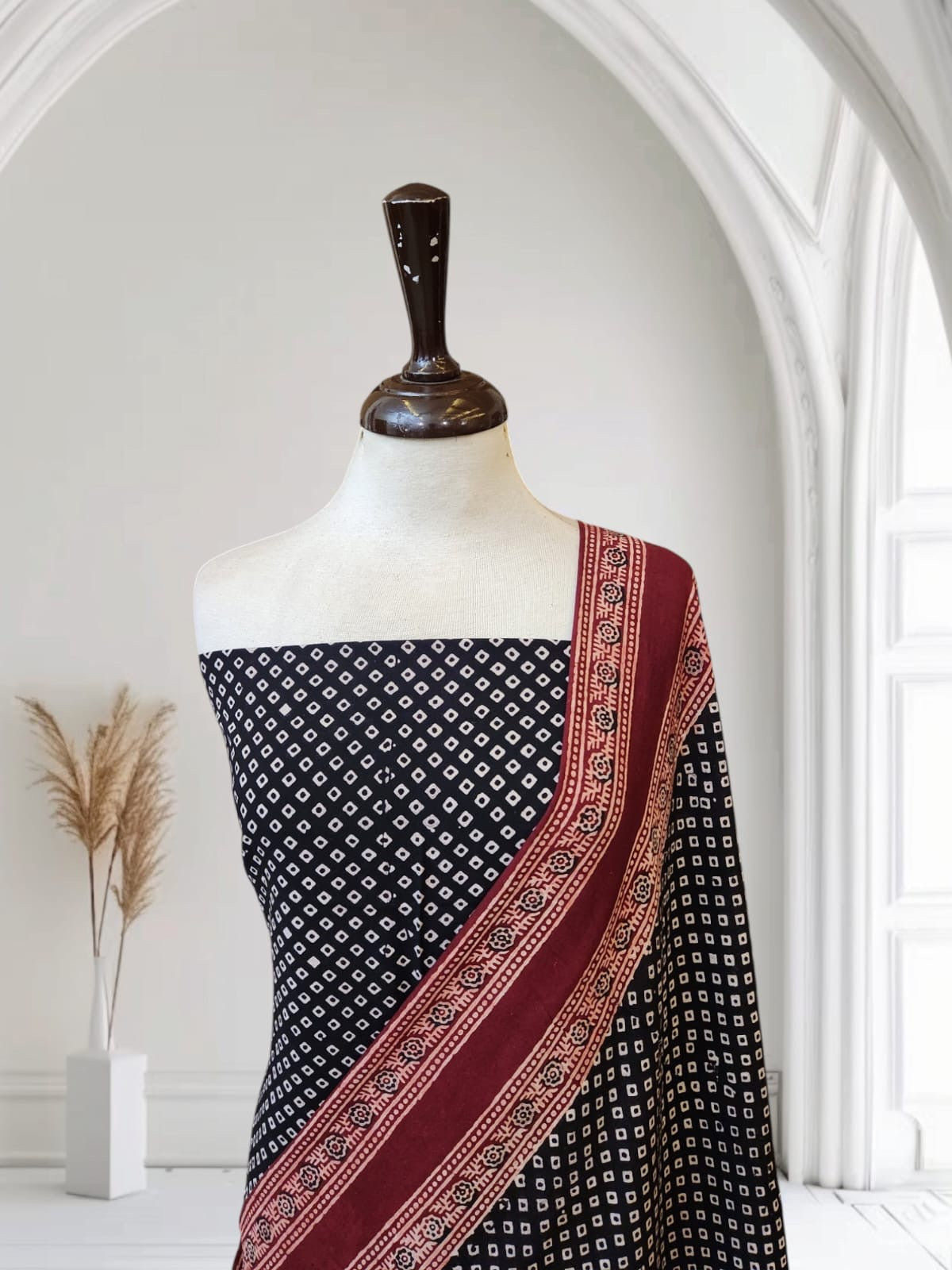 Linen Natural dyed 2pc shirt dupatta
