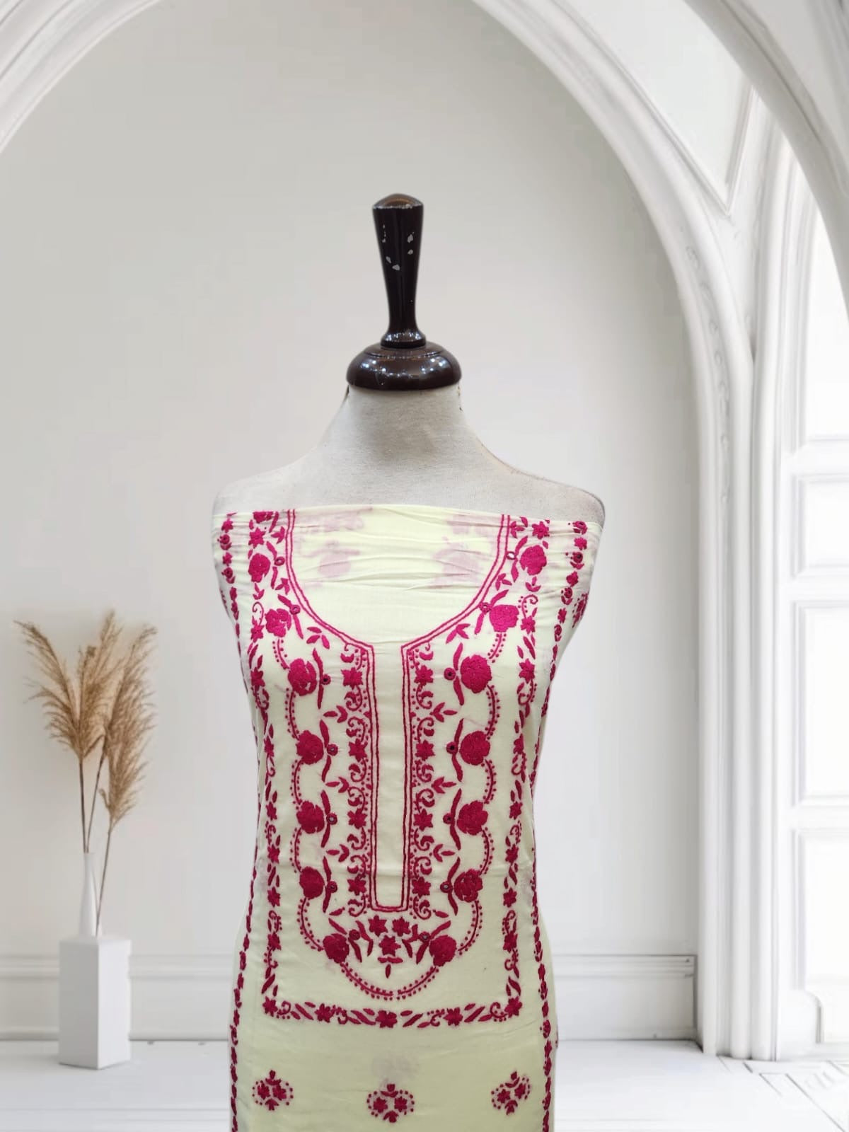 Lawn hand embroidered shirt