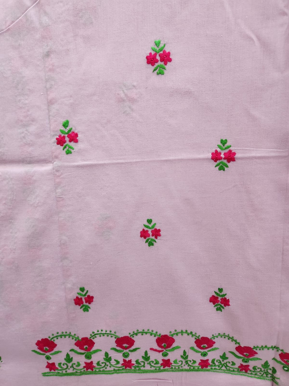 Budget friendly lawn hand embroidered shirt