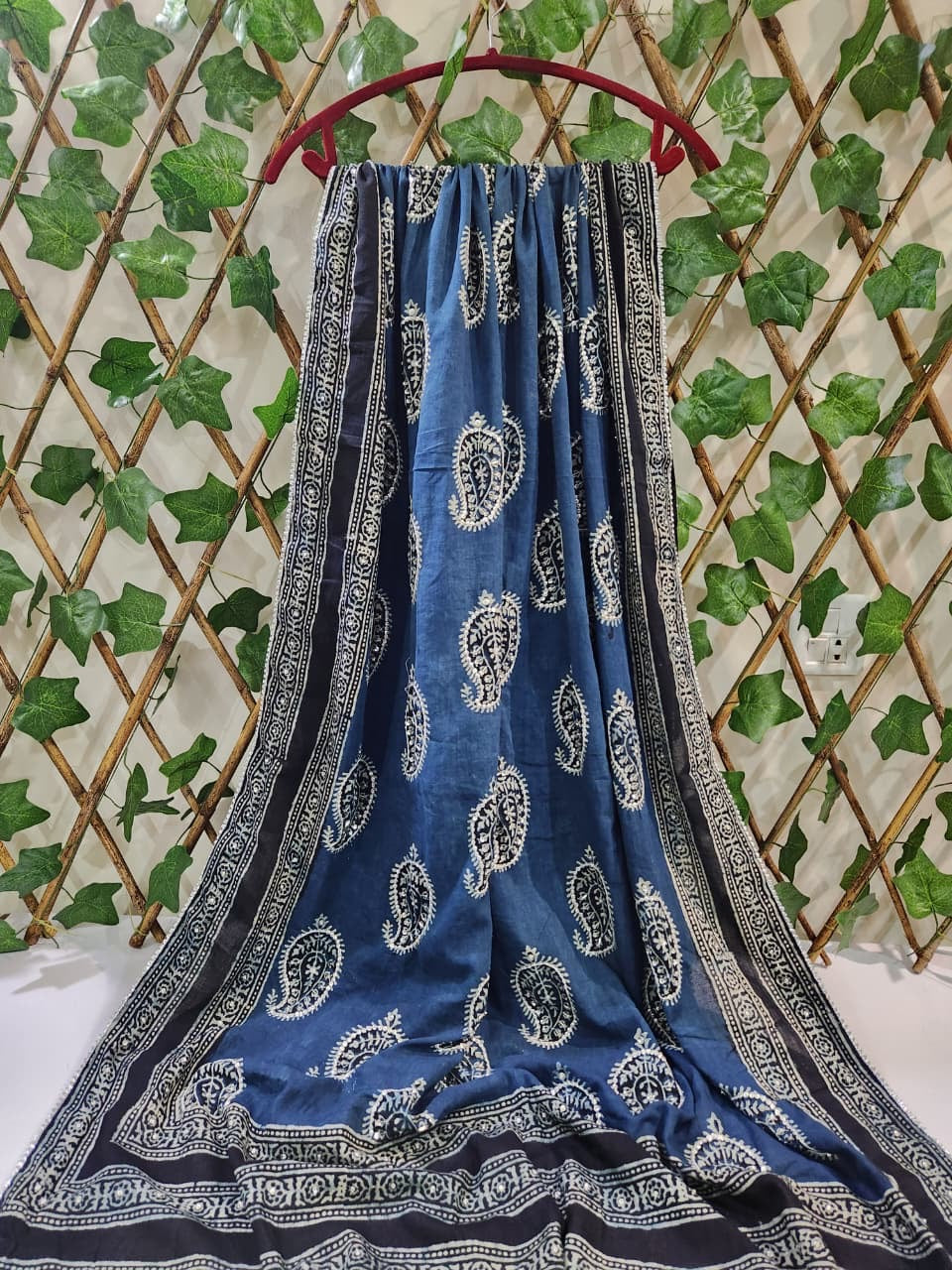 Lawn Natural Dyed adda work Long Duppatta