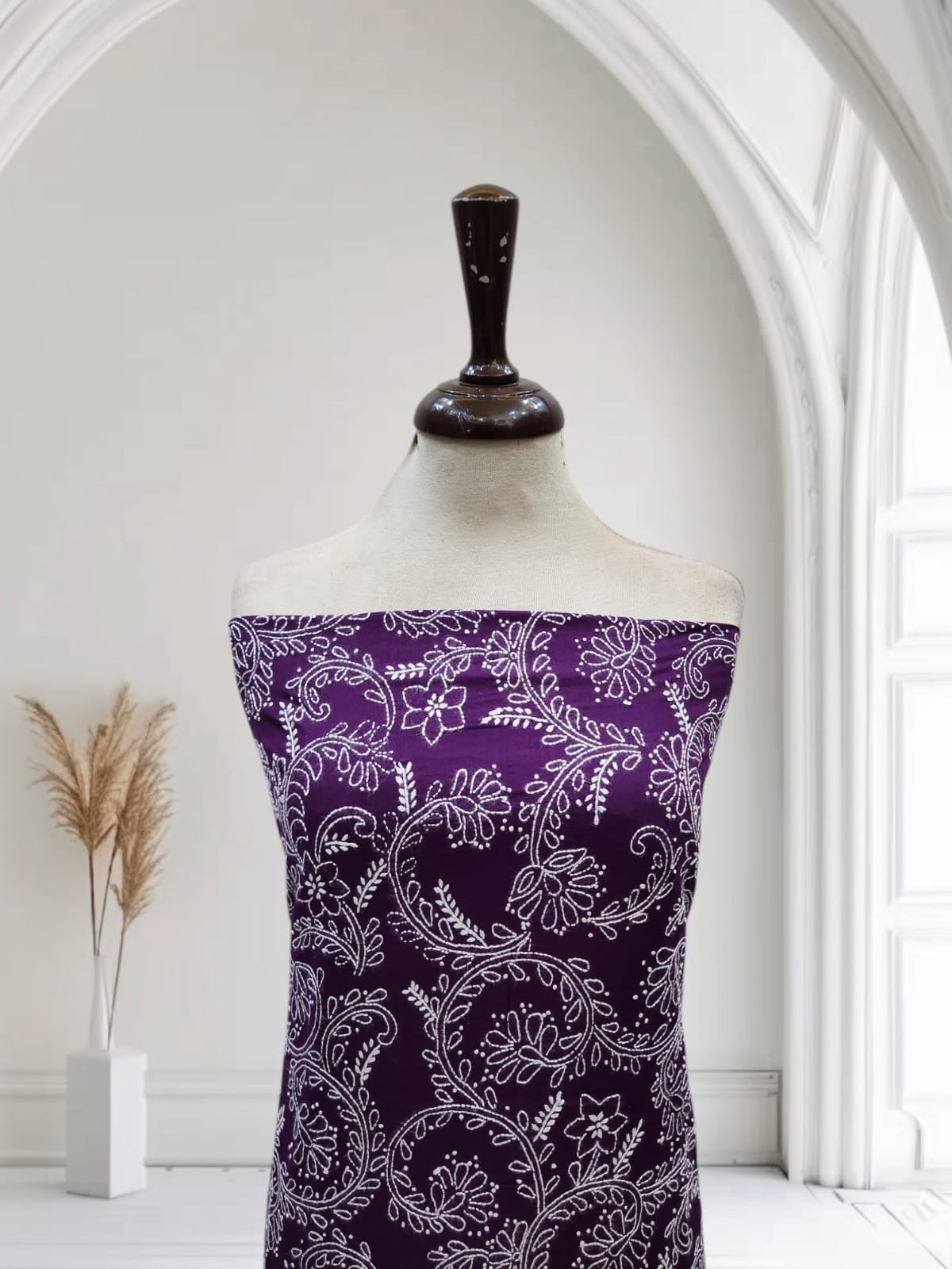 Lawn hand embroidered Jaal shirt