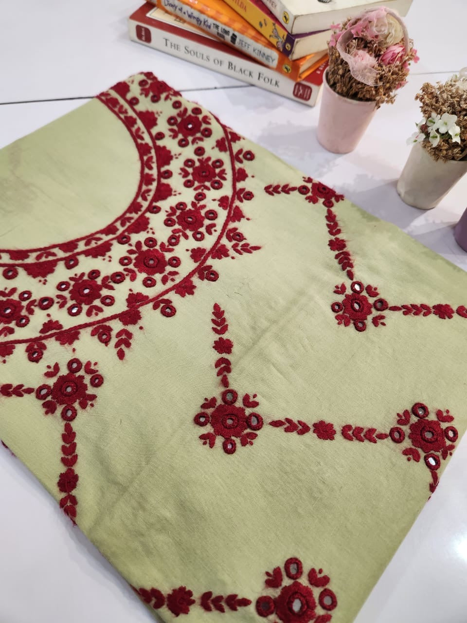 Lawn hand embroidered shirt
