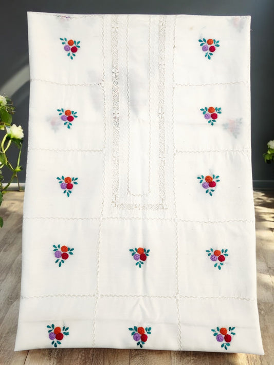 Floral Whispers Raw Silk Shirt