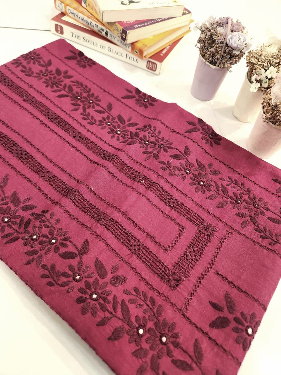 Tarkashi lawn hand embroidered