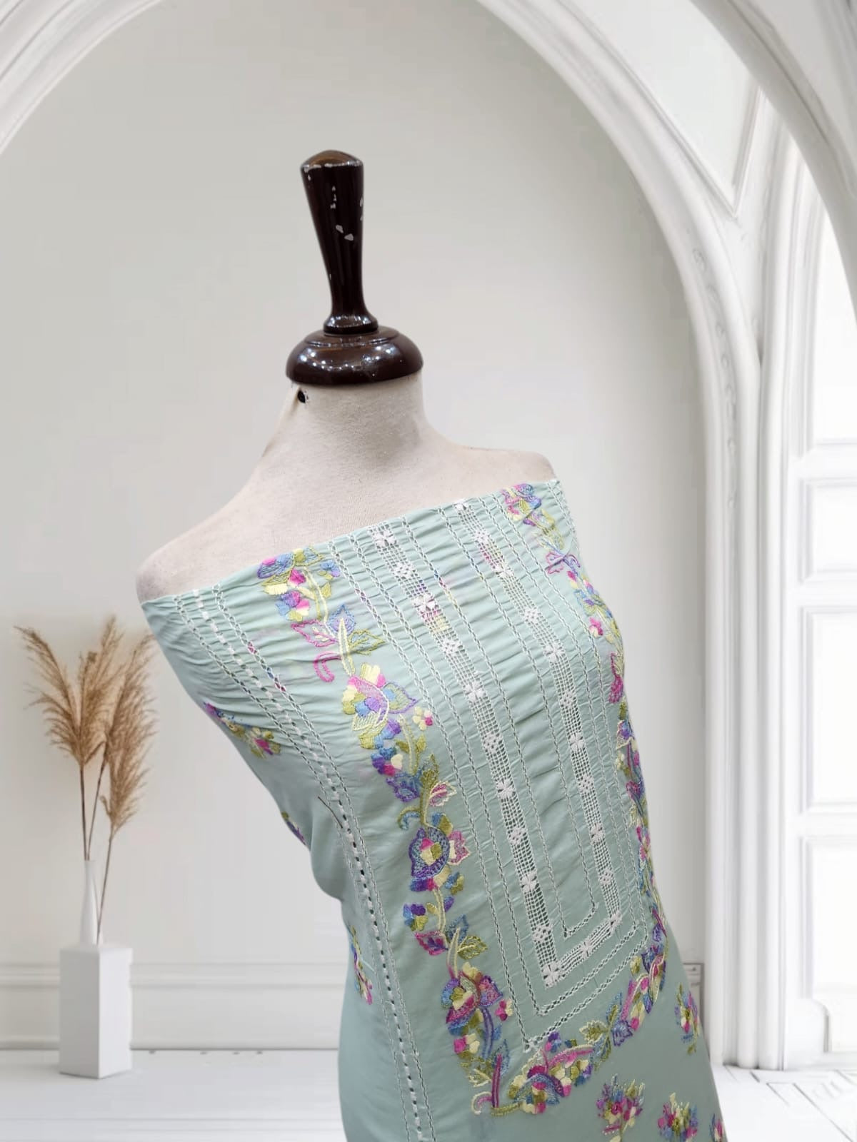 Tarkashi lawn hand embroidered shirt