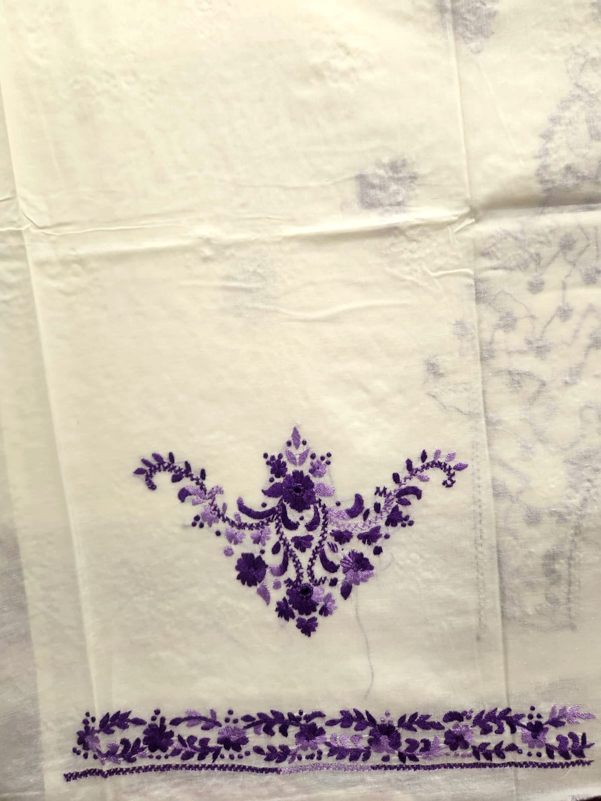 Lawn hand embroidered shirt