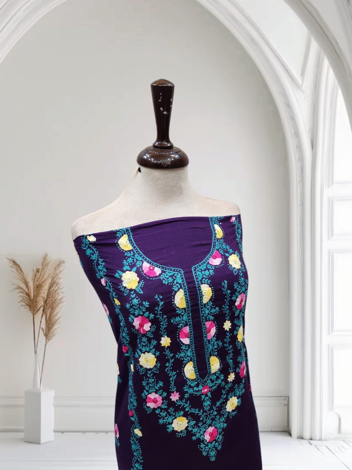 Lawn hand embroidered shirt
