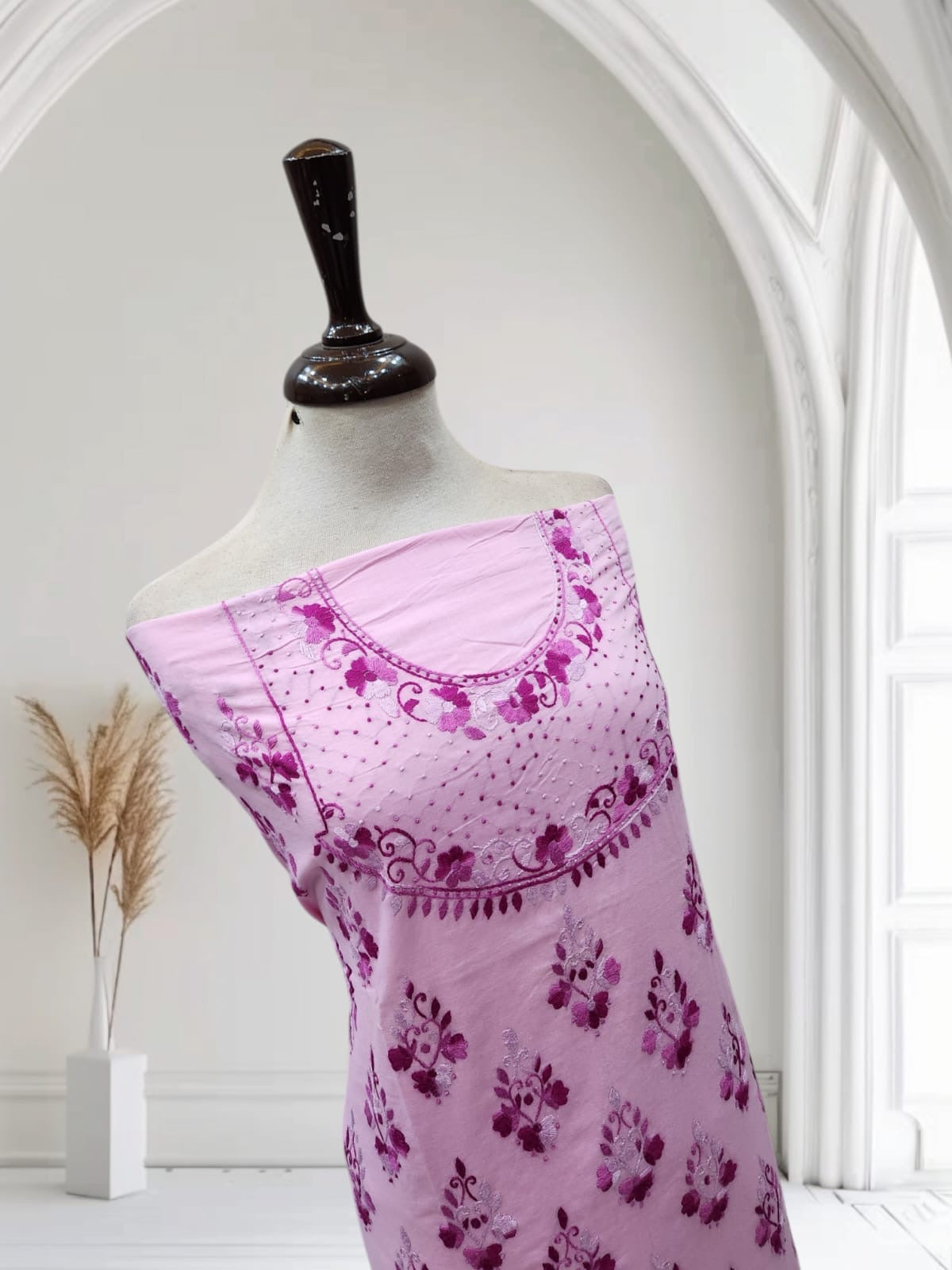 Lawn hand embroidered shirt