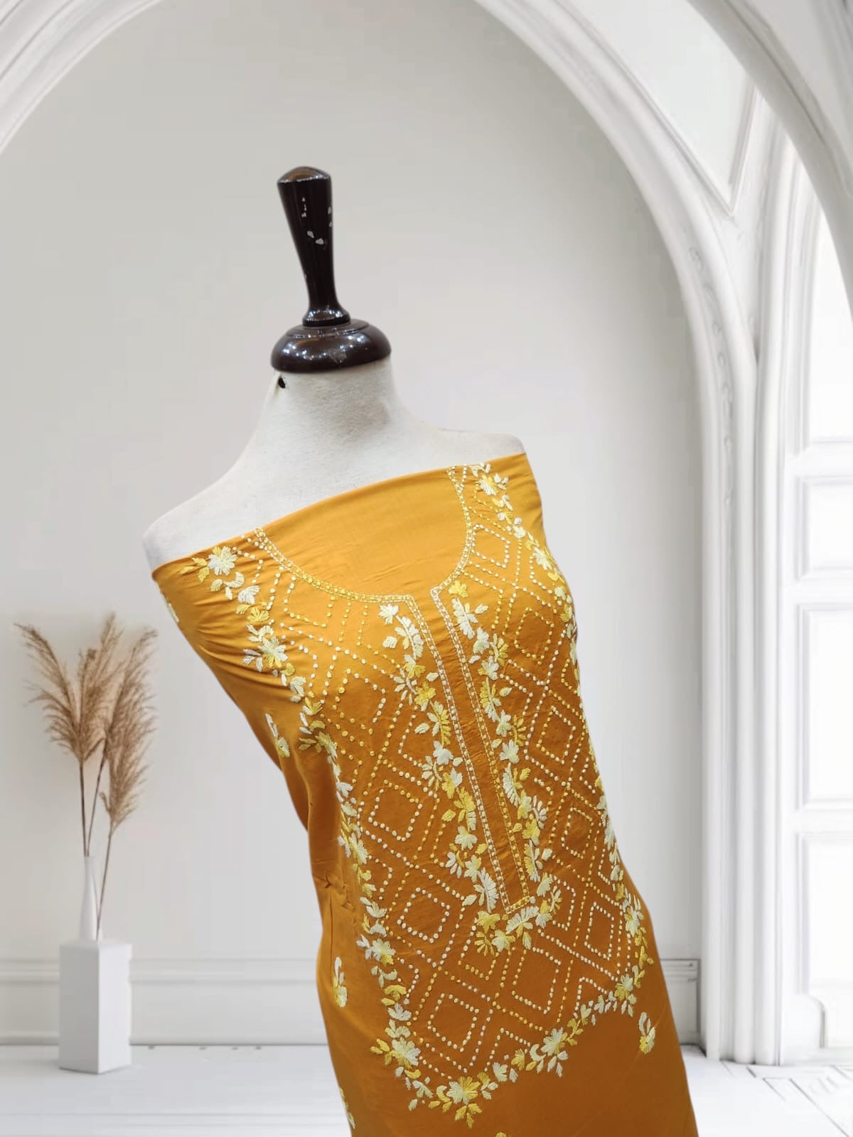 French Knots lawn hand embroidered shirt