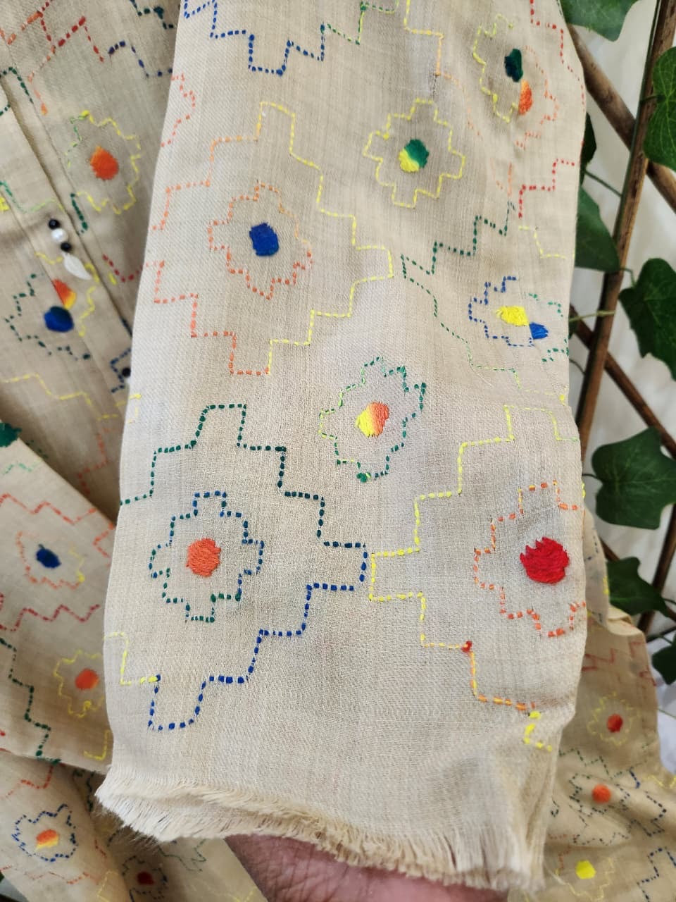 Pashmina kantha kurta size XL