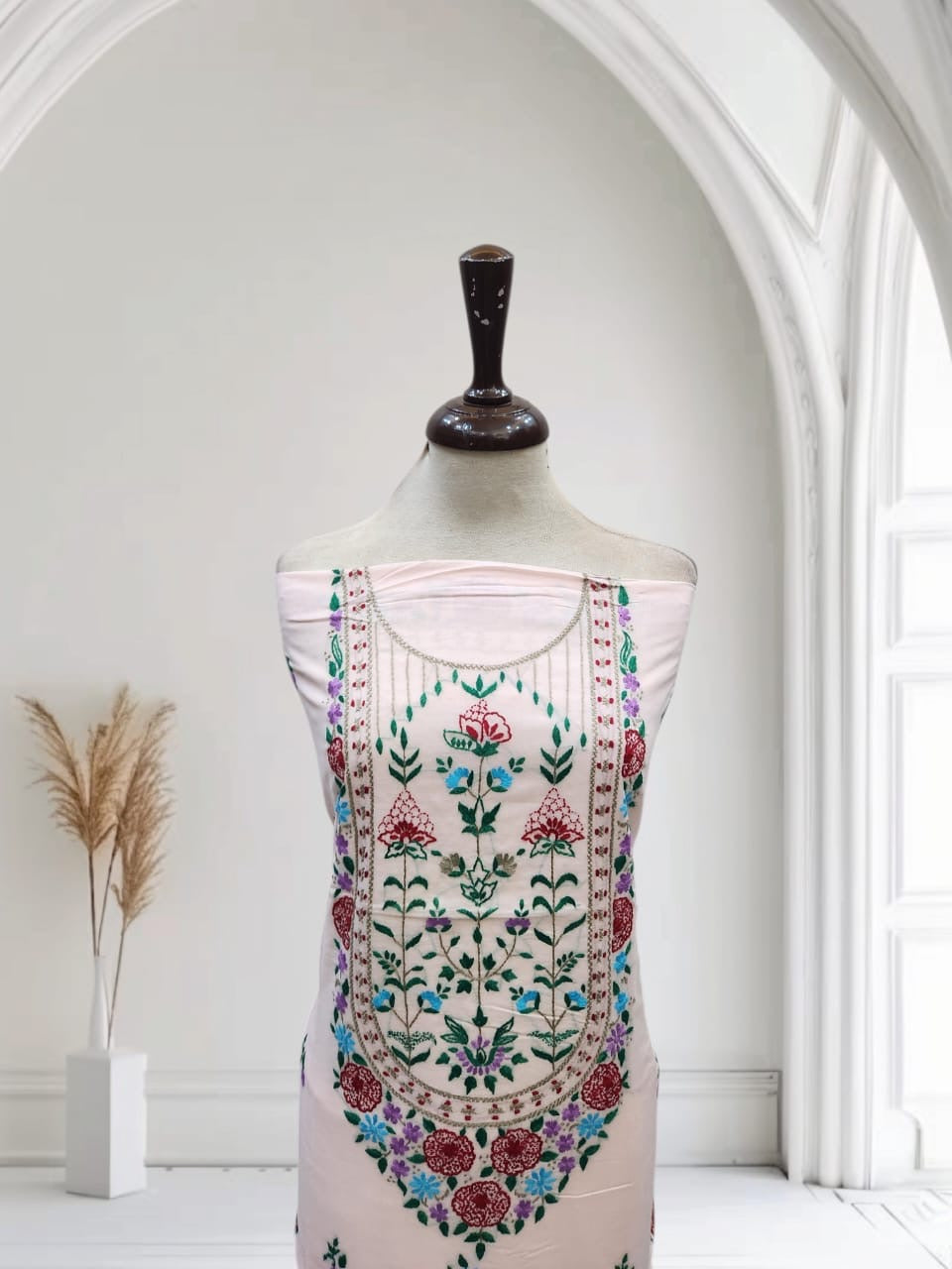 Branded lawn hand embroidered shirt