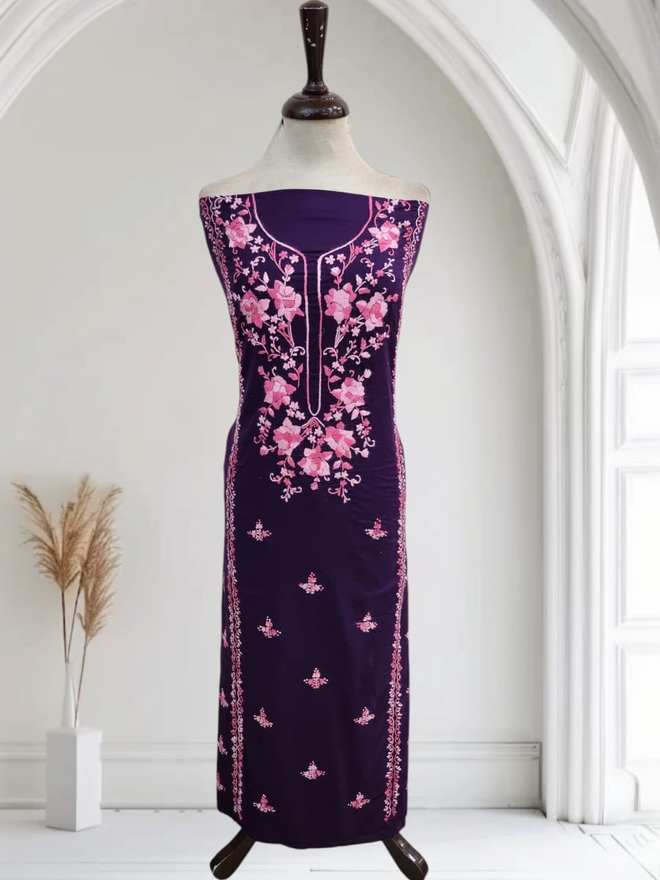 Most beautiful lawn hand embroidered shirt