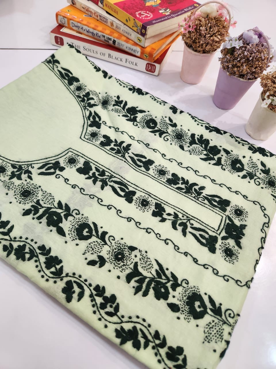 Most await lawn hand embroidered shirt