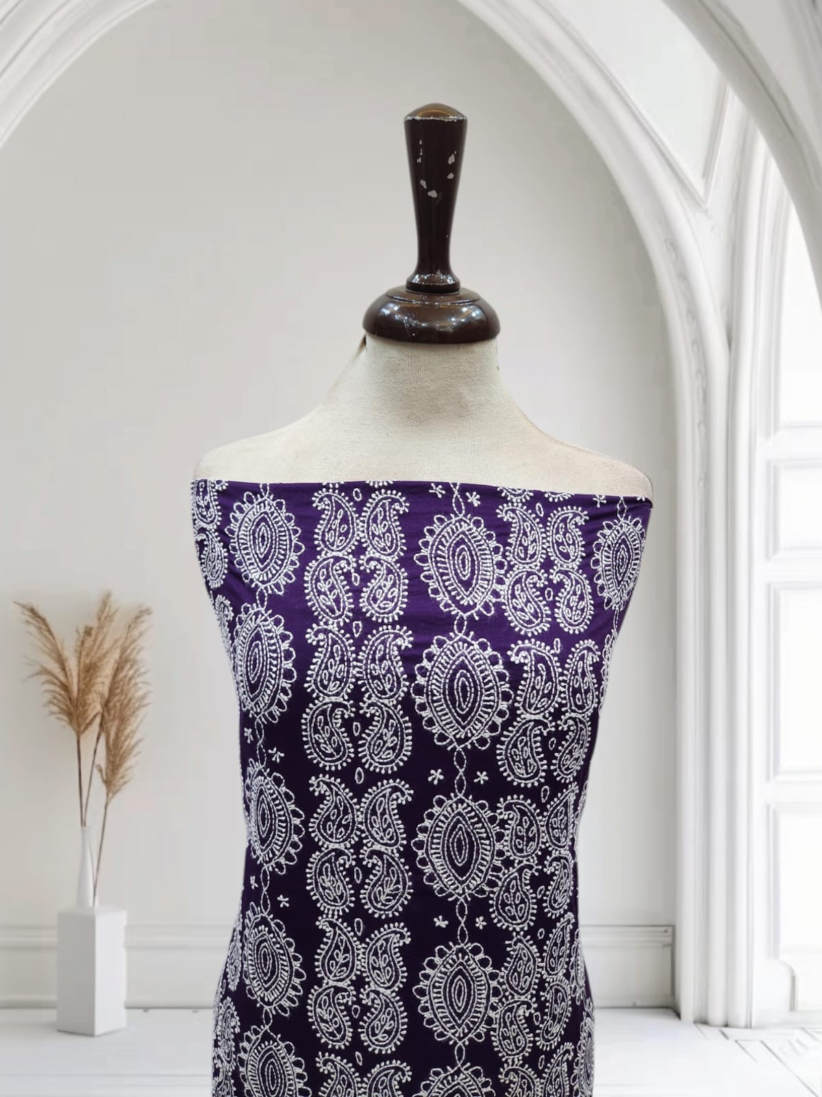 Lawn hand embroidered Jaal shirt