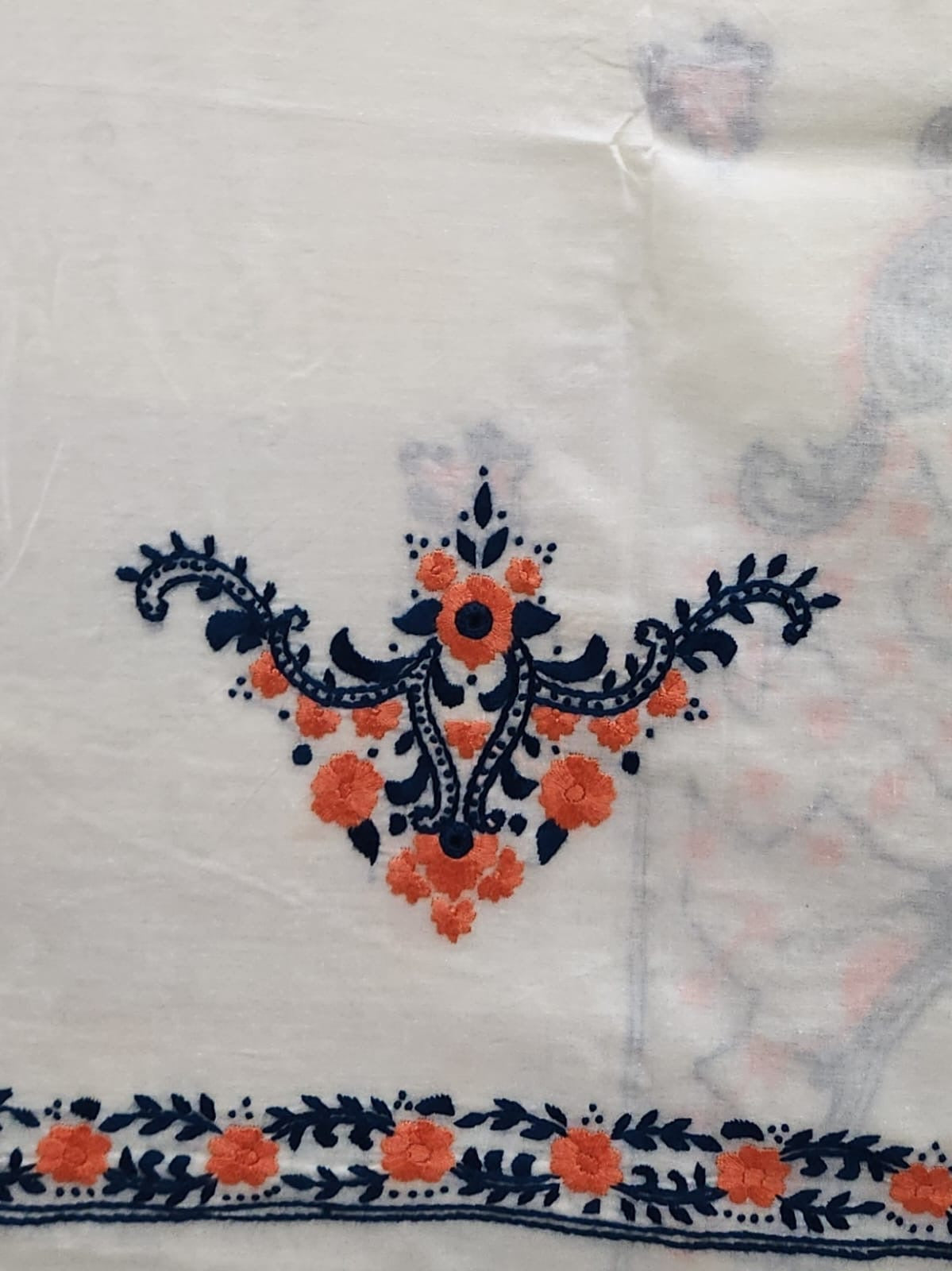 Special lawn hand embroidered shirt