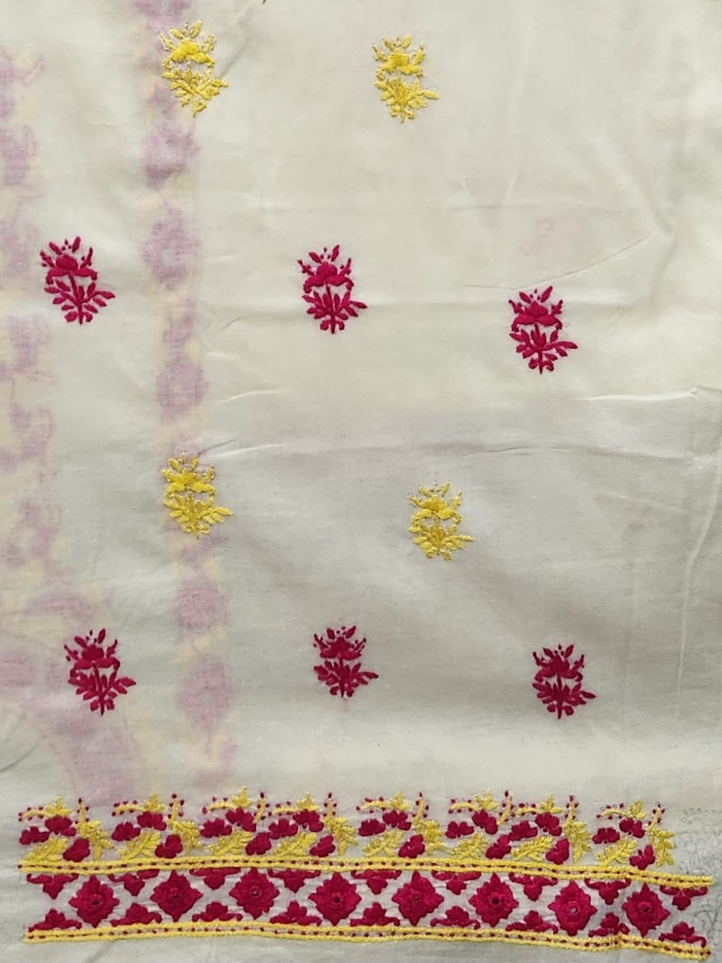 Gull e sitta lawn hand embroidered shirt Lemon