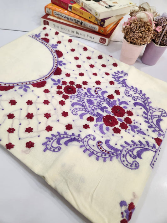 Lawn hand embroidered shirt