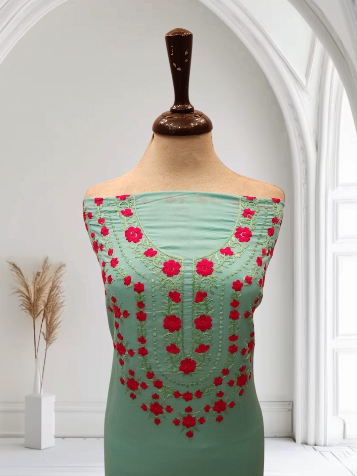 Lawn hand embroidered shirt