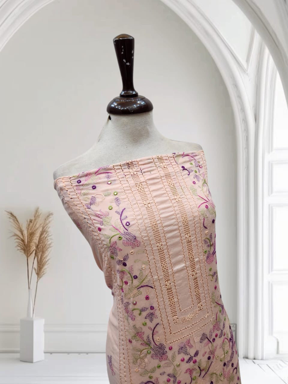 Tarkashi lawn hand embroidered shirt
