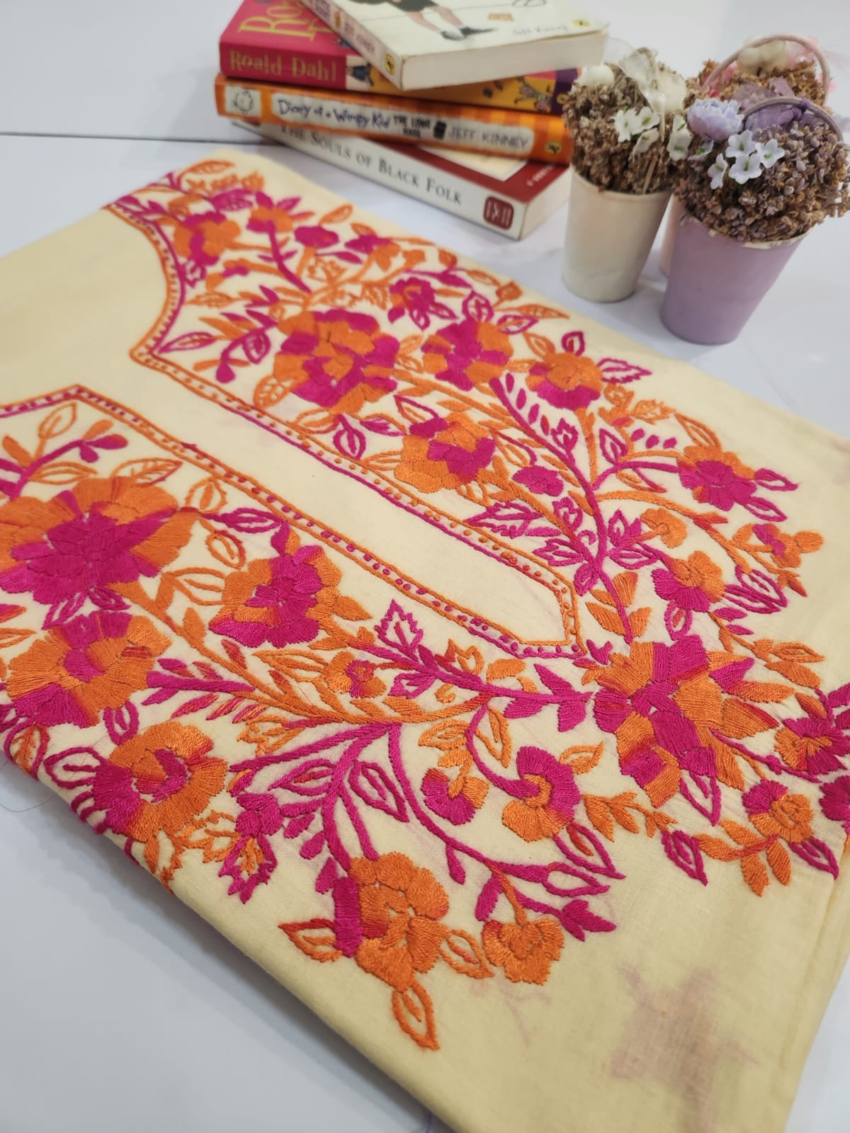 Lawn hand embroidered shirt