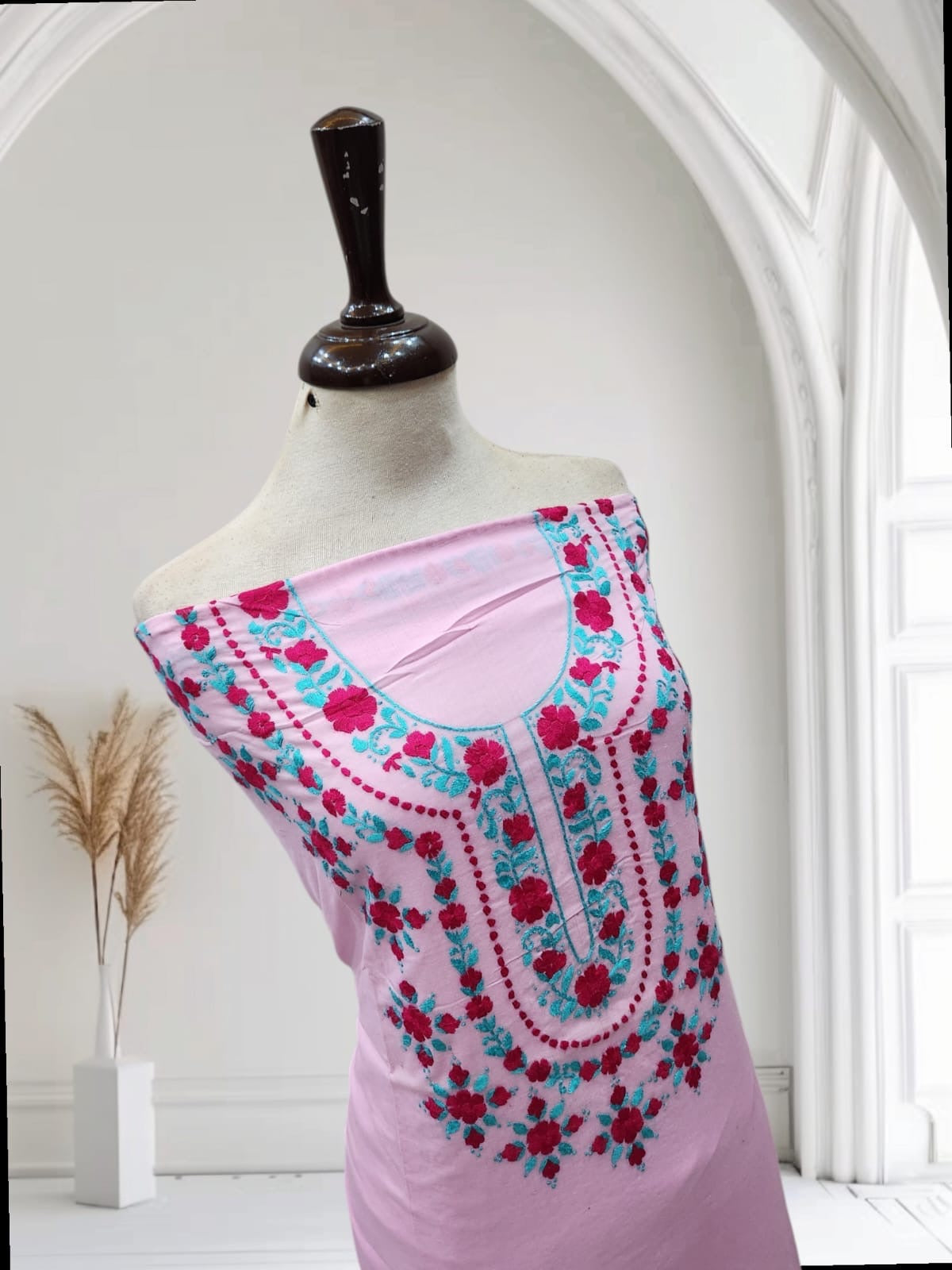 Office shirt hand embroidered lawn