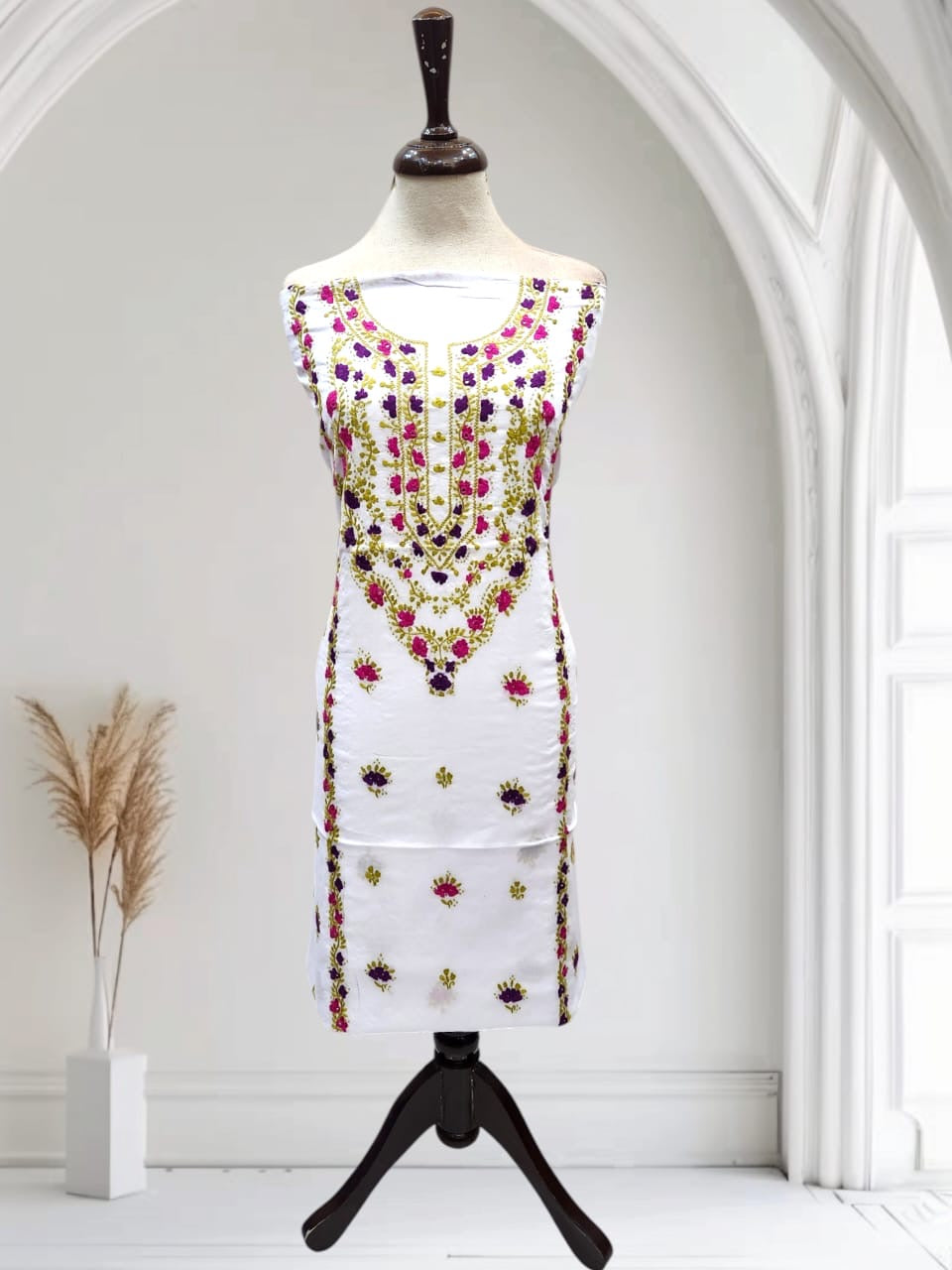 Lawn hand embroidered shirt