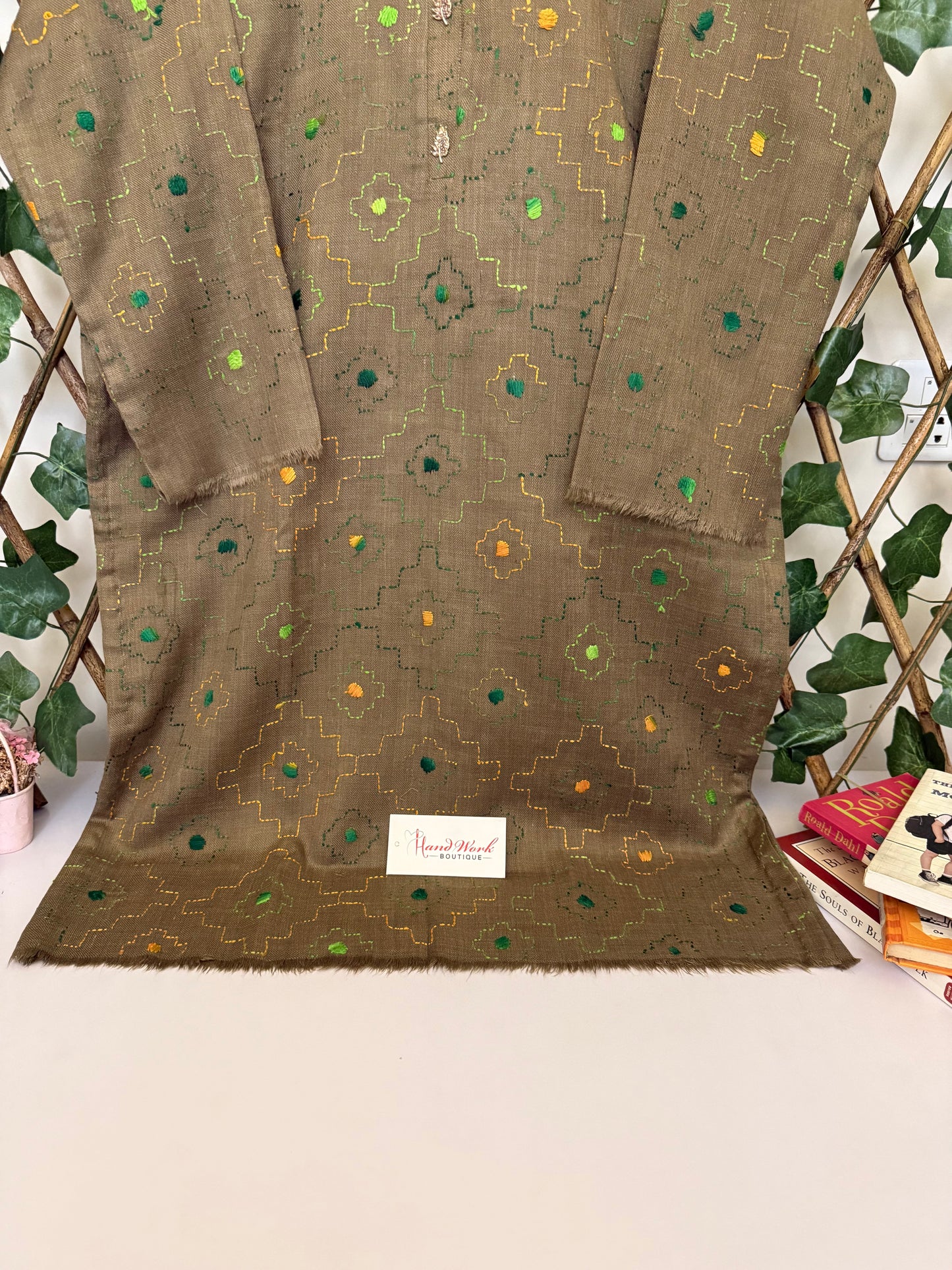 Pashmina kantha kurta size large