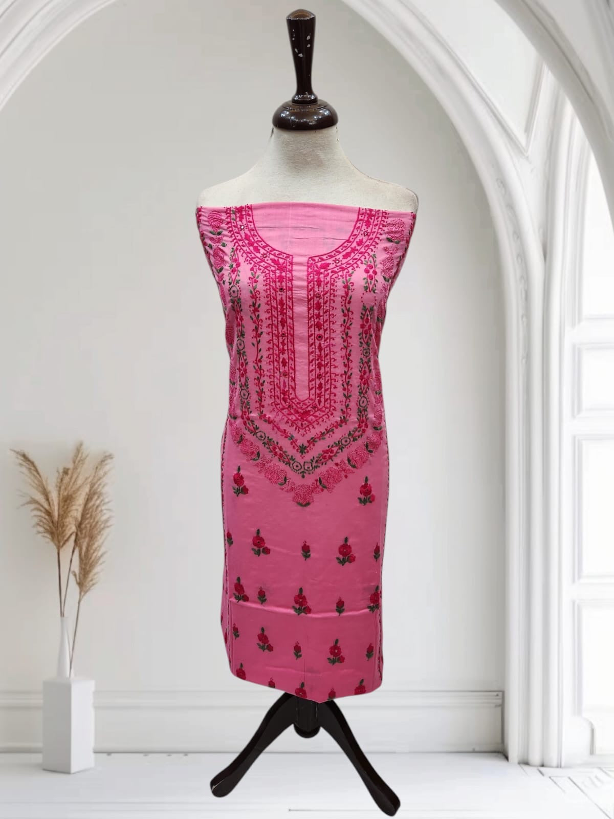Kanthakari lawn hand embroidered shirt