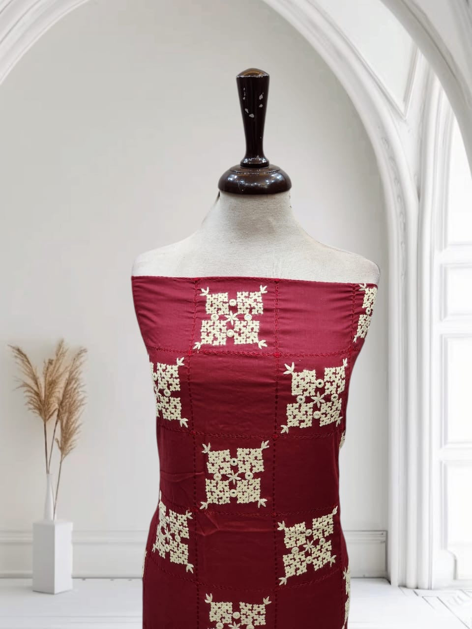 Tarkashi lawn hand embroidered shirt