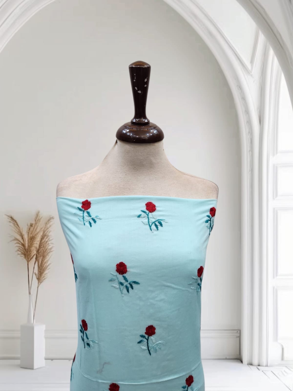 Stylish lawn hand embroidered shirt