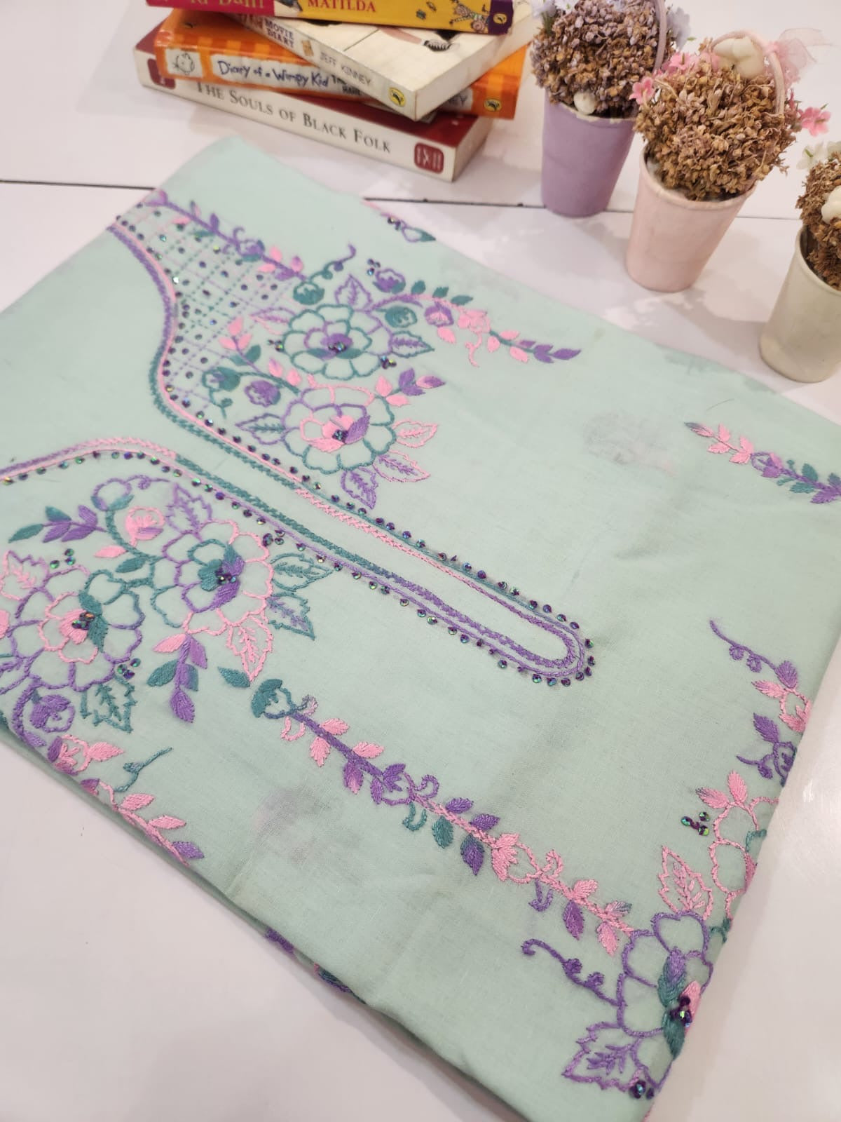 Premium collection lawn hand embroidered shirt
