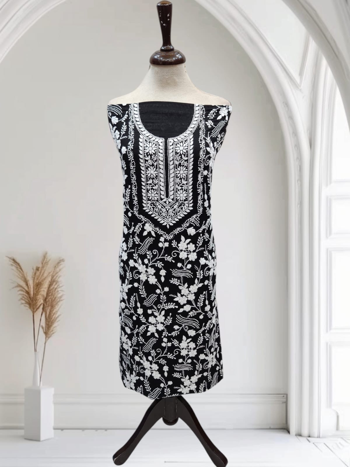Exclusive lawn hand embroidered shirt