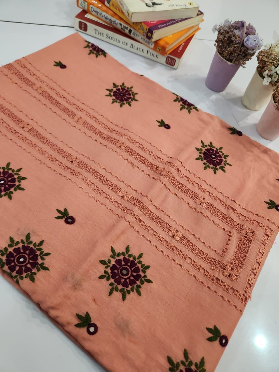 Tarkashi lawn hand embroidered shirt