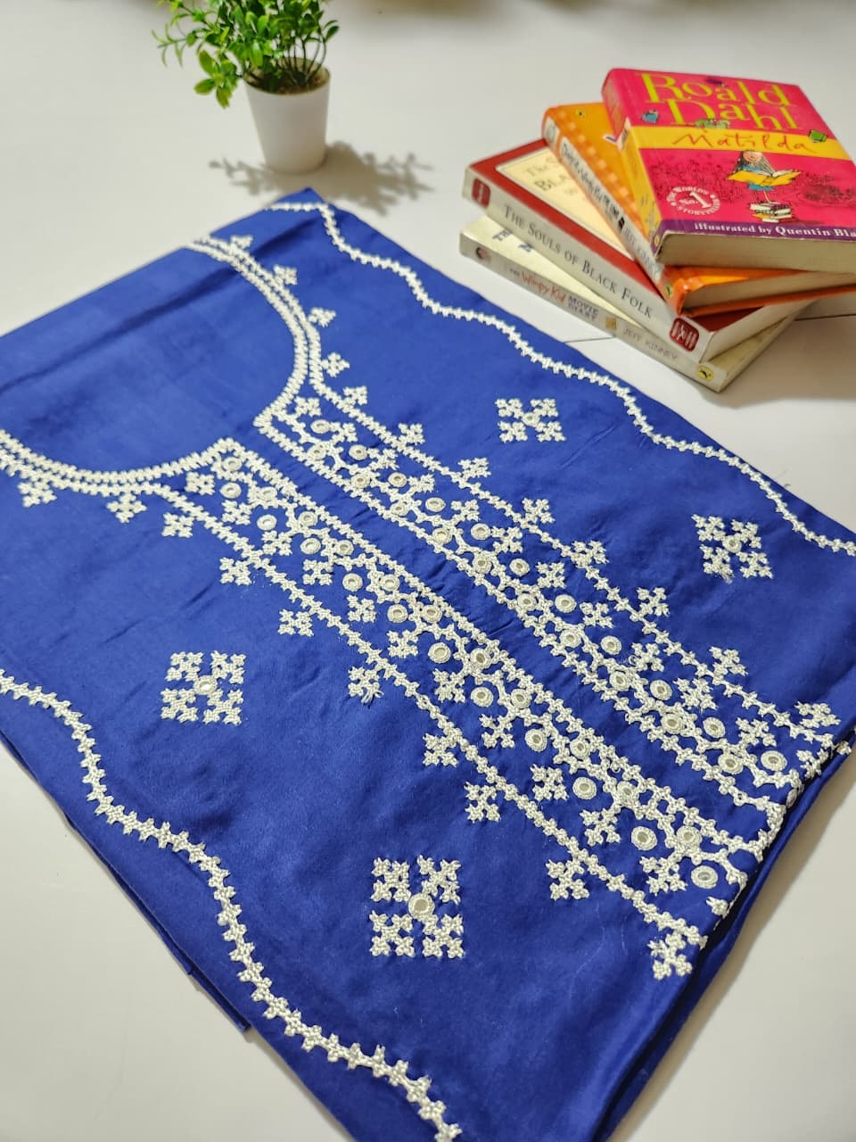 Lawn sindhi hand embroidered shirt