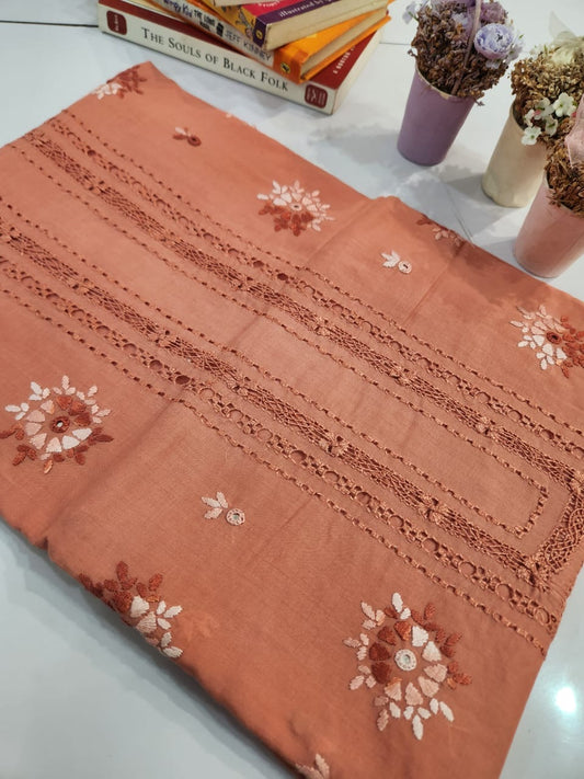 Tarkashi lawn hand embroidered shirt