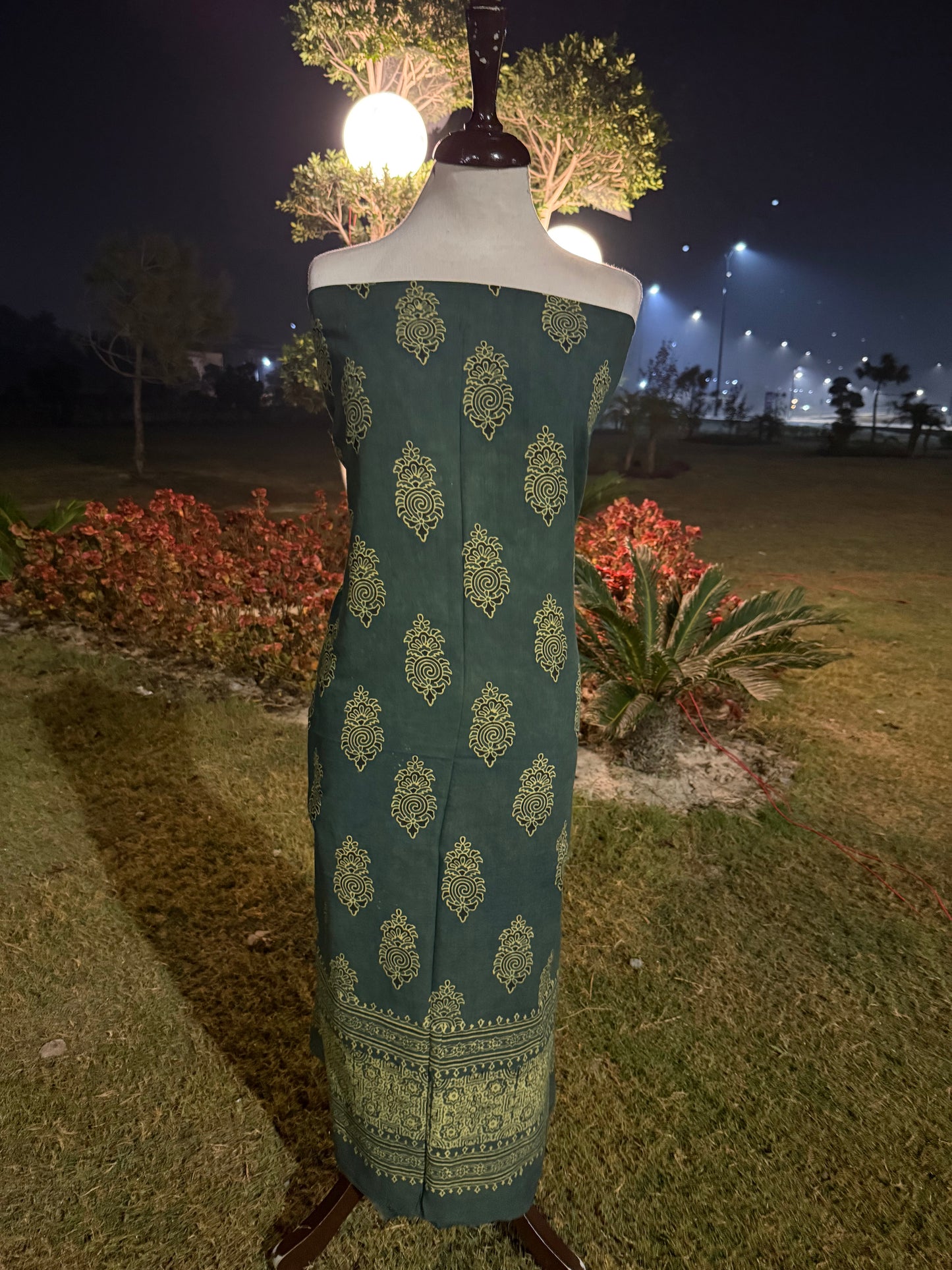 Lawn natural dyed shirt and dupatta